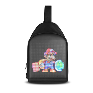 BLACK PVC BACKPACK