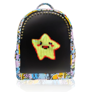BLACK PU BACKPACK